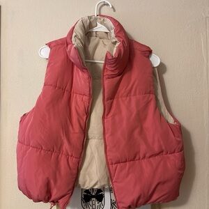 Women's Pink Puffer Vest